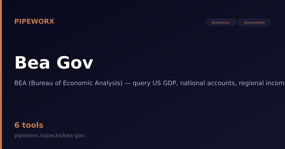 Bea Gov MCP Server — Pipeworx
