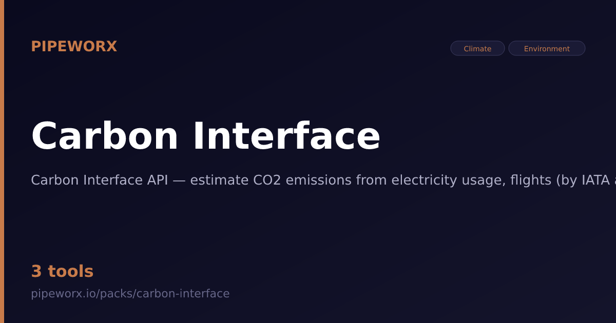 Carbon Interface Api carbon-interface — Pipeworx MCP Server