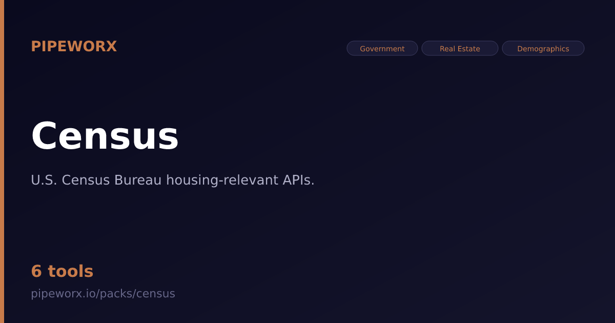 Census Tools census — Pipeworx MCP Server