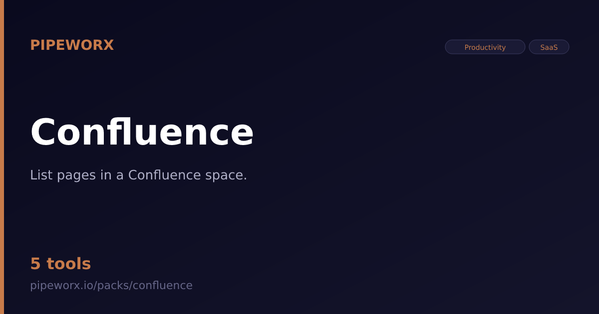 confluence — Pipeworx MCP Server