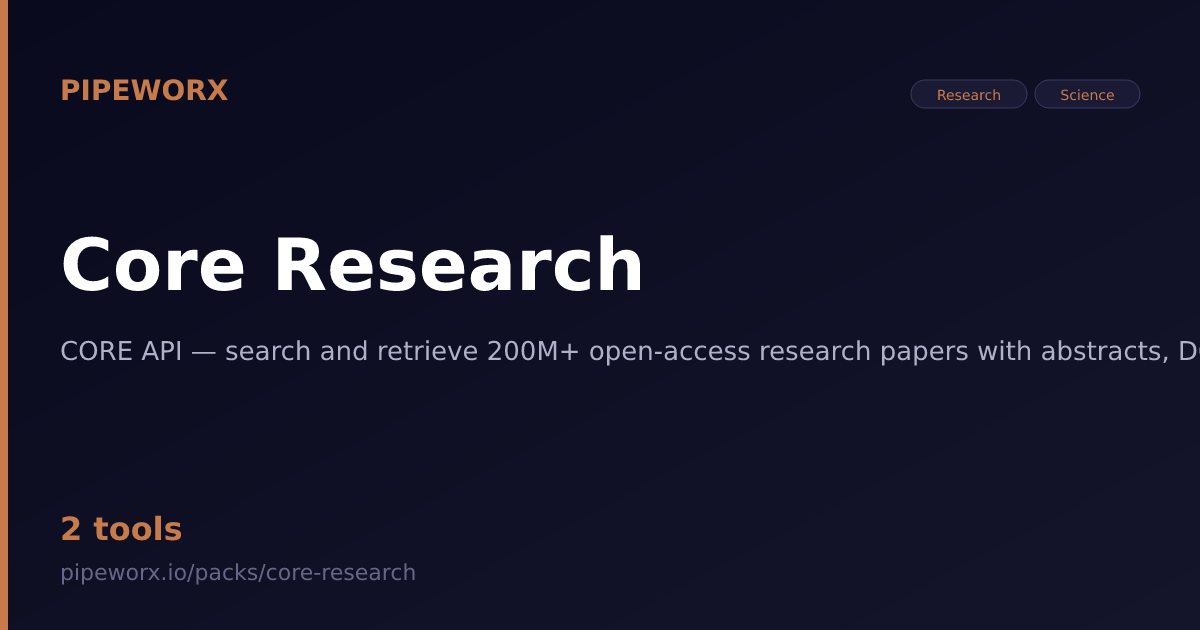 core-research — Pipeworx MCP Server