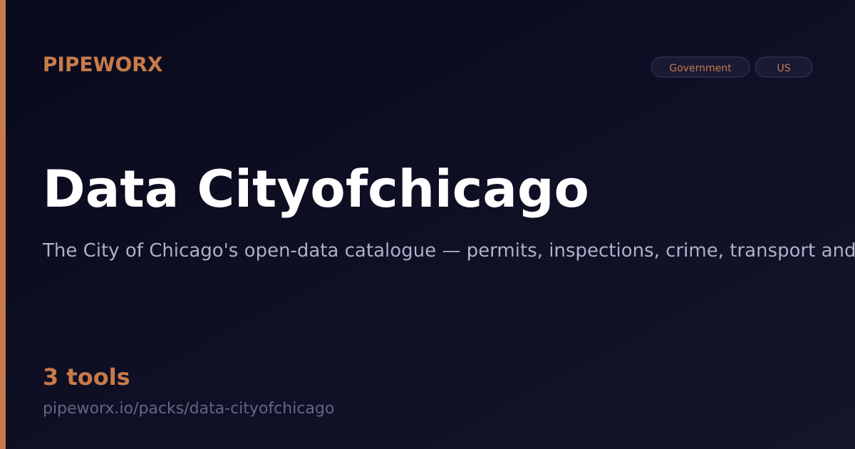 Data Cityofchicago MCP Server — Pipeworx