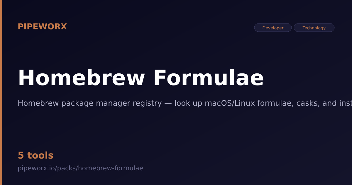 homebrew-formulae — Pipeworx MCP Server