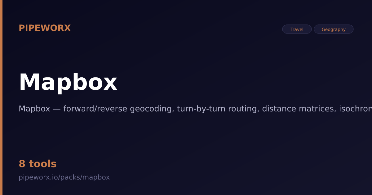 mapbox — Pipeworx MCP Server