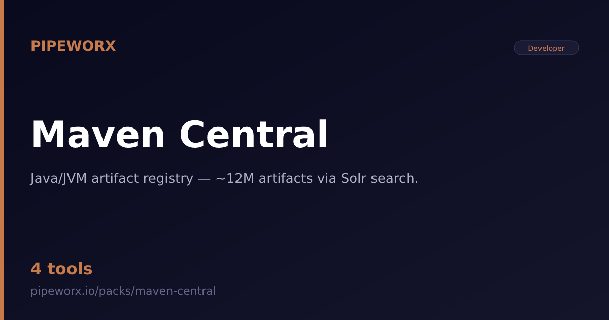 maven-central — Pipeworx MCP Server