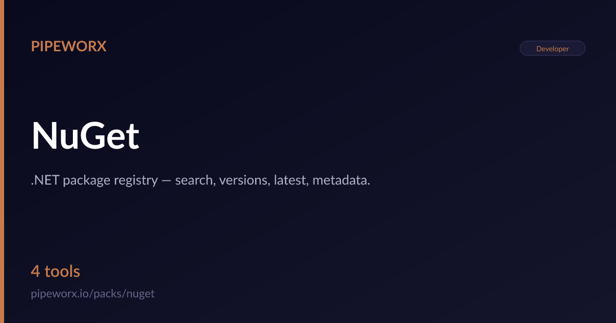 nuget — Pipeworx MCP Server