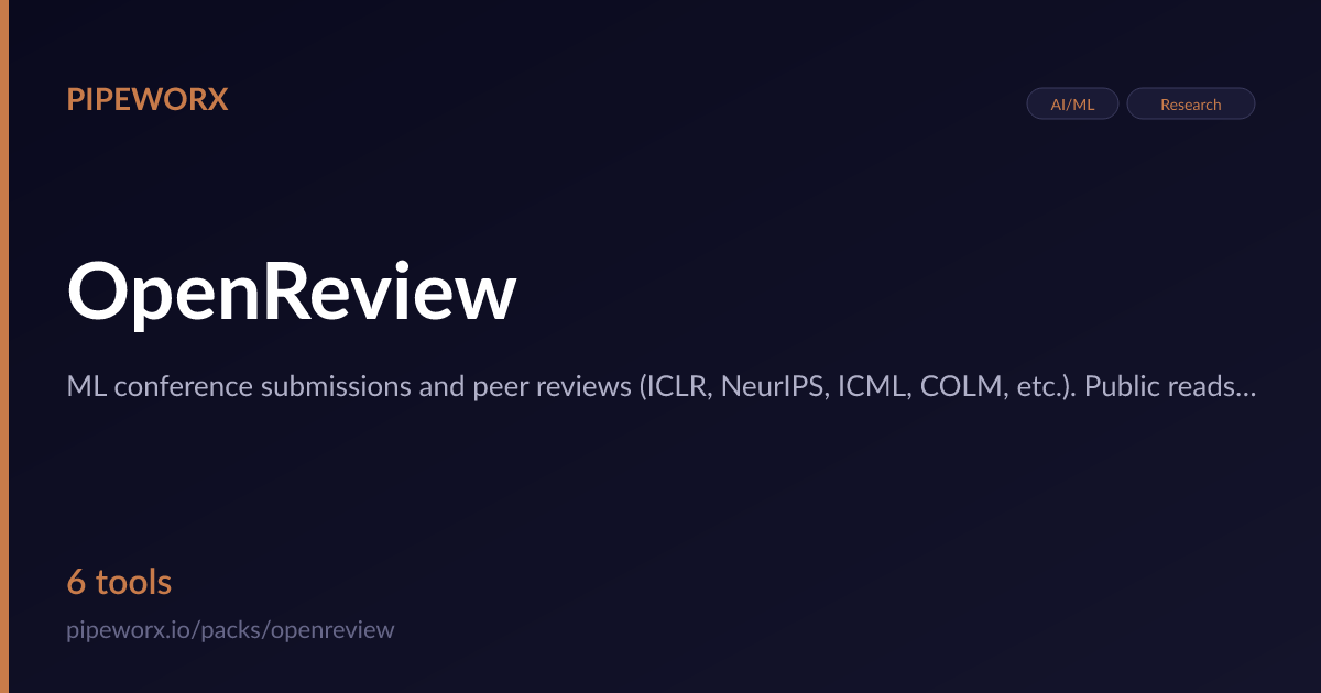 OpenReview MCP Server — Pipeworx