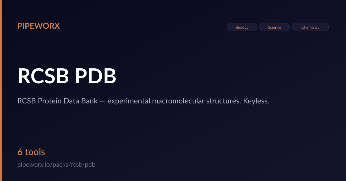 RCSB PDB MCP Server — Pipeworx
