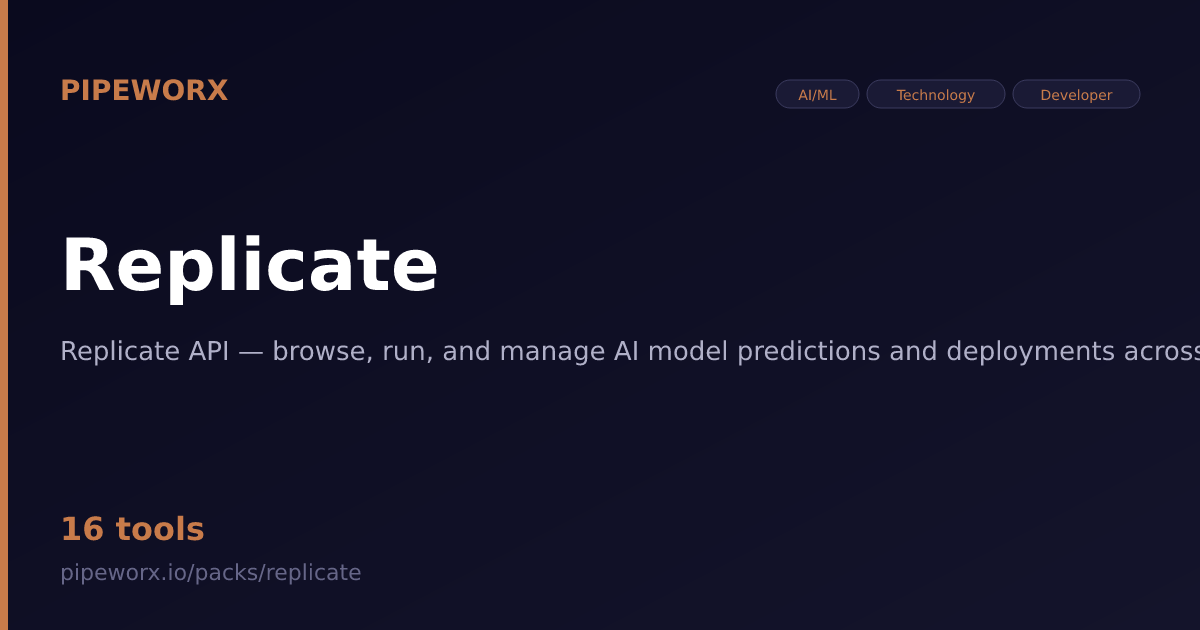 Replicate MCP Server — Pipeworx