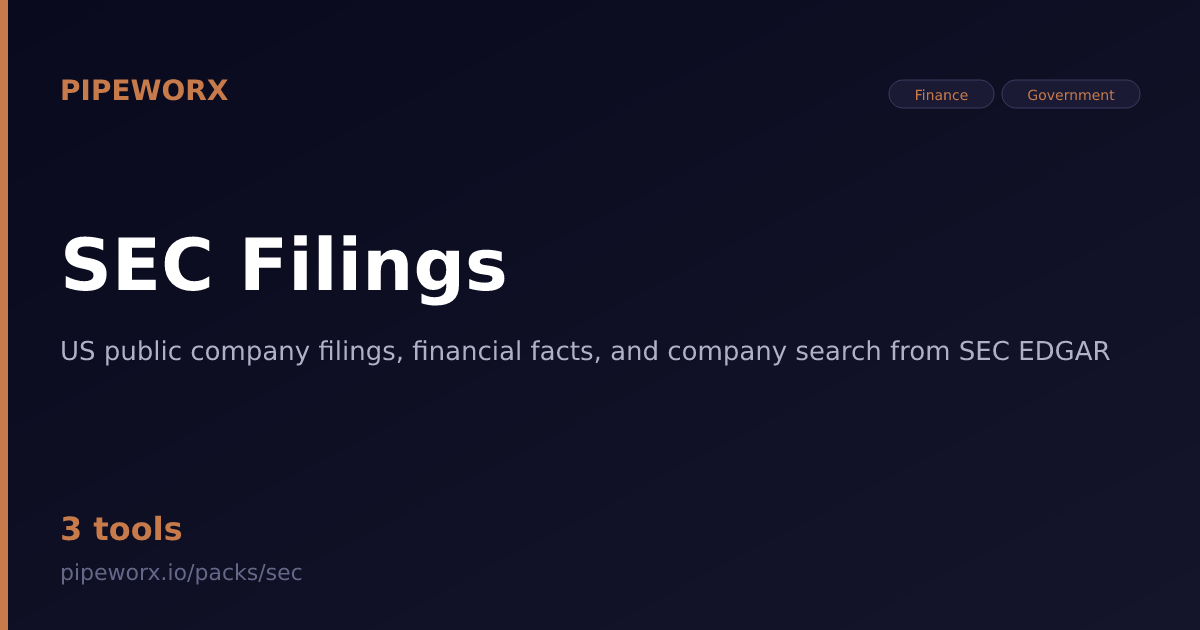SEC Filings MCP Server — Pipeworx